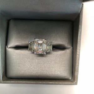 5.26 CT MOISSANITE RING STERLING SILVER